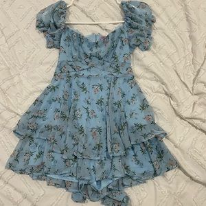 Francesca’s blue and flowery dress size small